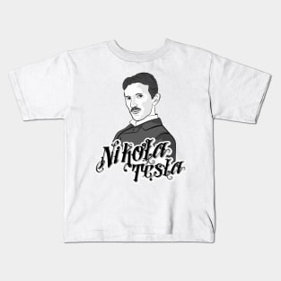 Nikola Tesla Portrait Kids T-Shirt